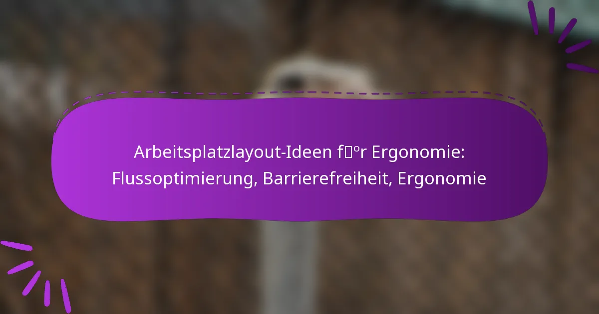 Arbeitsplatzlayout-Ideen für Ergonomie: Flussoptimierung, Barrierefreiheit, Ergonomie