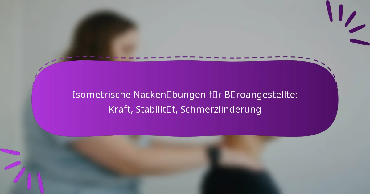 Isometrische Nackenübungen für Büroangestellte: Kraft, Stabilität, Schmerzlinderung