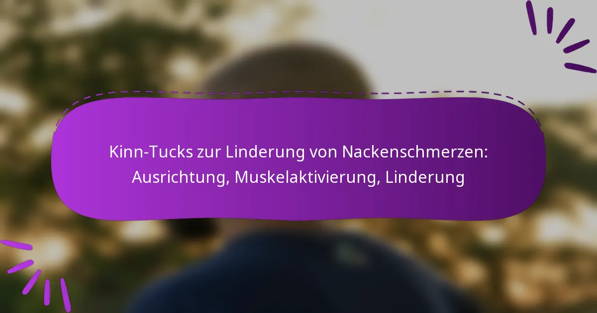 Kinn-Tucks zur Linderung von Nackenschmerzen: Ausrichtung, Muskelaktivierung, Linderung
