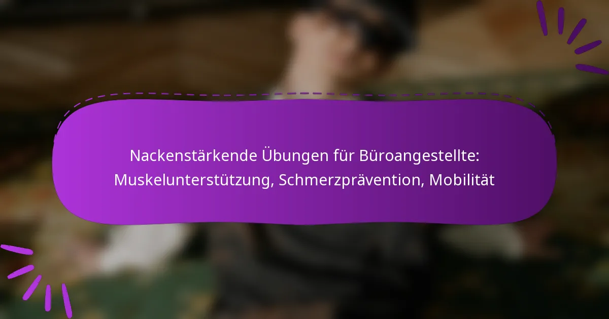 Nackenstärkende Übungen für Büroangestellte: Muskelunterstützung, Schmerzprävention, Mobilität